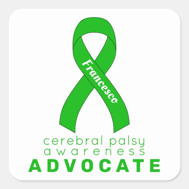 Cerebral Palsy Advocate White Square Sticker (Front)
