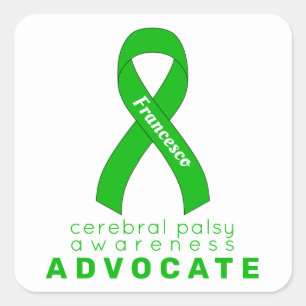Cerebral Palsy Advocate White Square Sticker
