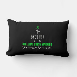 Cerebral Palsy Awareness Brother Warrior T-shirt Lumbar Cushion
