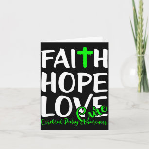 Cerebral palsy awareness faith hope love card