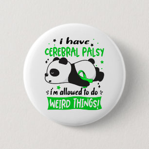 Cerebral Palsy Awareness Month Ribbon Gifts 6 Cm Round Badge