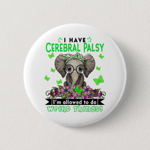 Cerebral Palsy Awareness Month Ribbon Gifts 6 Cm Round Badge