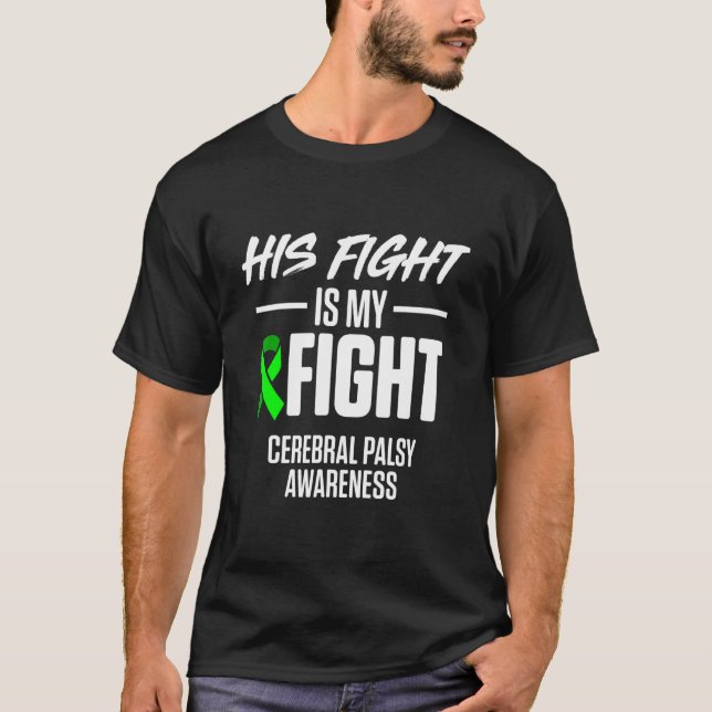 Cerebral Palsy CP Awareness His Warrior Survivor 2 T-Shirt (Front)