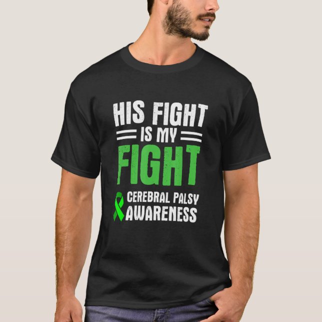 Cerebral Palsy CP Awareness His Warrior Survivor 3 T-Shirt (Front)