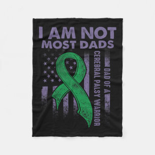 Cerebral Palsy Cp Awareness Most Dads Warrior Surv Fleece Blanket