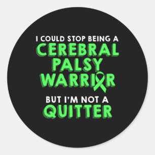 Cerebral Palsy Cp Awareness Mum Hero Warrior Survi Classic Round Sticker