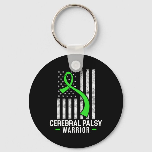 Cerebral Palsy Cp Awareness Warrior Survivor 2  Key Ring (Front)