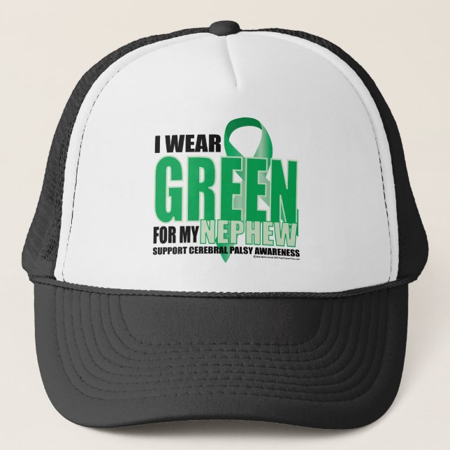 Cerebral Palsy Green for Nephew Trucker Hat (Front)