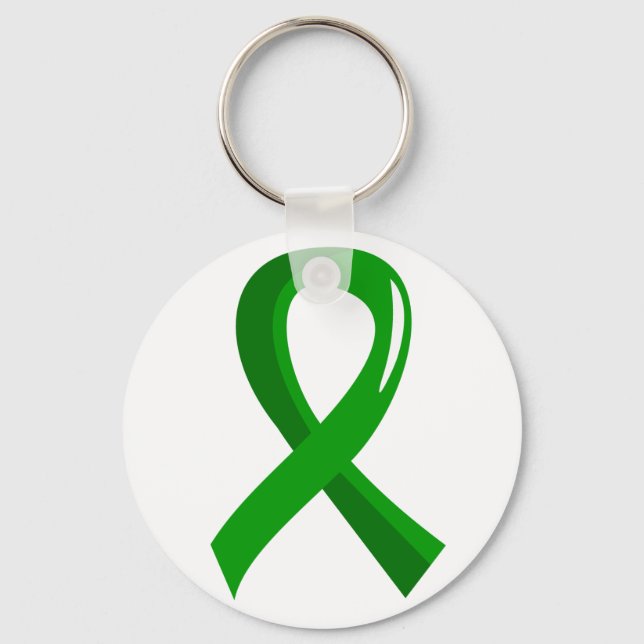 Cerebral Palsy Green Ribbon 3 Key Ring (Front)