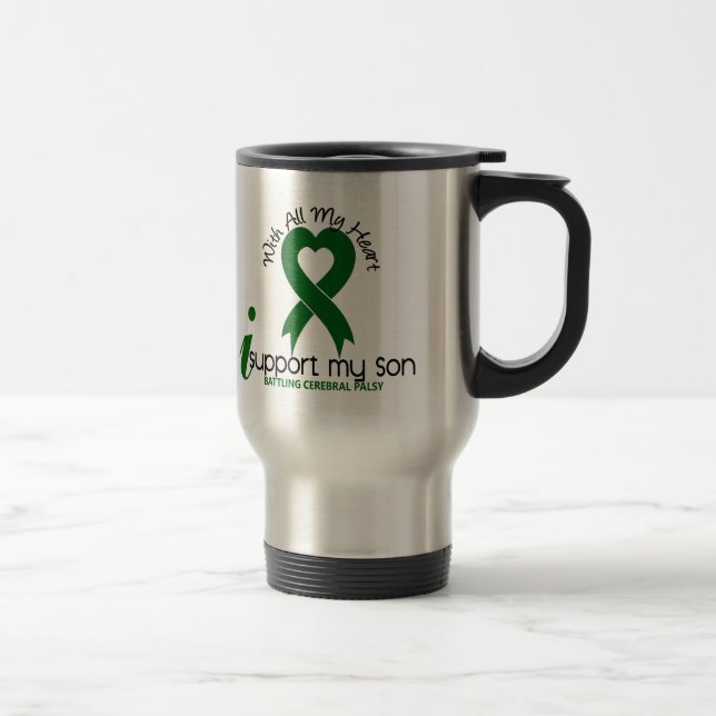 Cerebral Palsy I Support My Son Travel Mug (Right)