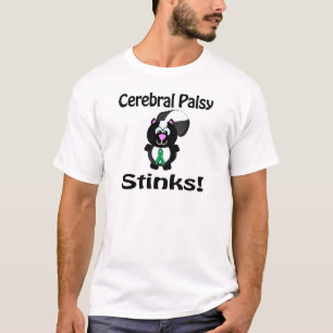 Cerebral Palsy Stinks Skunk Awareness Design T-Shirt