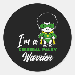Cerebral Palsy Warrior Cp Hero Cerebral Palsy Awar Classic Round Sticker