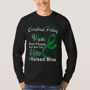 Cerebral Palsy Warrior Mom Green Ribbon Support Mo T-Shirt