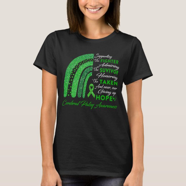Cerebral Palsy Warrior Supporting Fighter T-Shirt (Front)