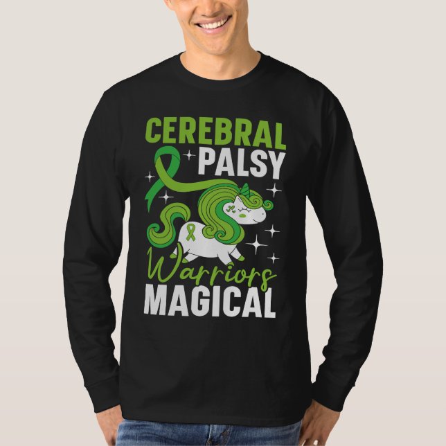 Cerebral Palsy Warriors Are Magical Unicorn  CP T-Shirt (Front)