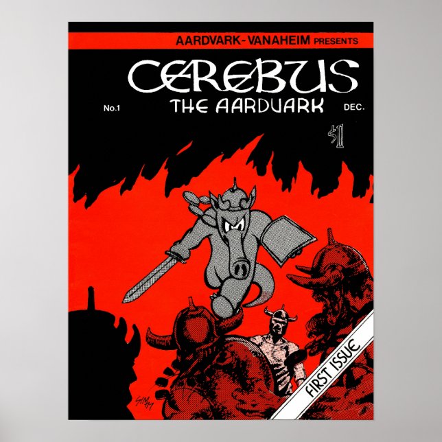 Cerebus Issue #1 cover print (Front)
