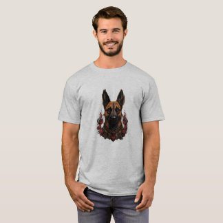 Ceremonial Belgian Malinois with Warrior Attire T-Shirt