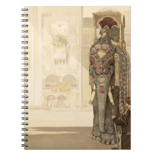 Ceremonial Elephant, from 'The Jungle Book' by Rud Spiral Notebook