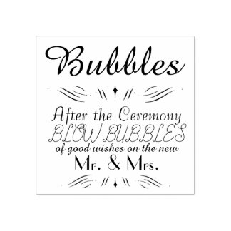 Ceremony Bubbles Rubber Stamp