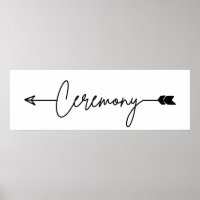 Ceremony direction sign left