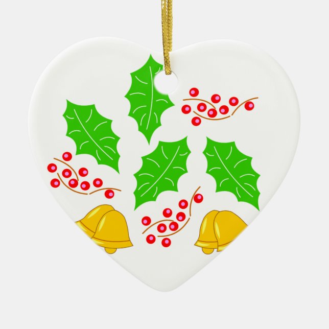Ceremony of Cherry Christmas Adorno Ceramic Orna Tree Decoration (Front)