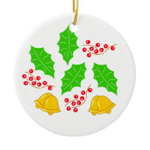 Ceremony of Cherry Christmas Adorno Ceramic Orna