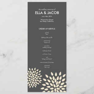 Ceremony Program // Posh Petals // Vanilla Programme