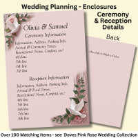 Ceremony & Reception Venues info - Pink Roses Dove