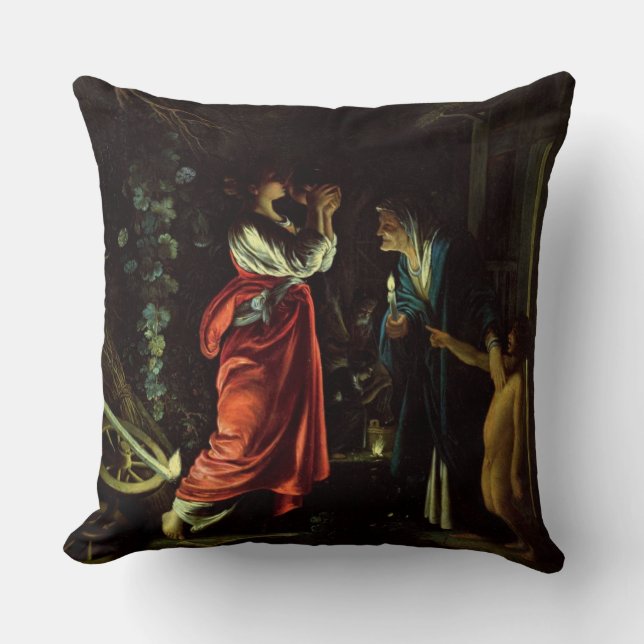 Ceres and Stellio (oil on copper) Cushion (Front)