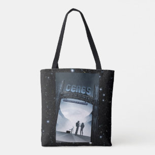 Ceres dwarf planet vacation advert space tourism tote bag