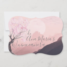 Cerezo japonés rosa y definitivamente brumosas invitation