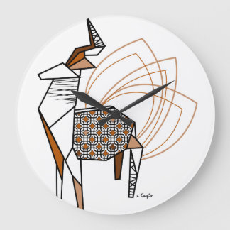 Cerf origami large clock