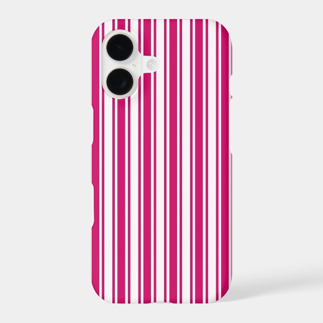 Cerise and white candy stripes (Back)