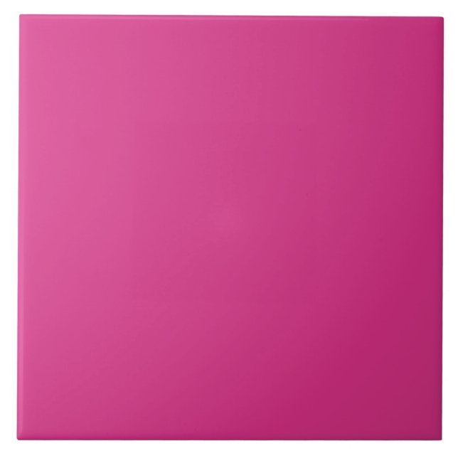 Cerise Bright Fuchsia Pink tile (Front)