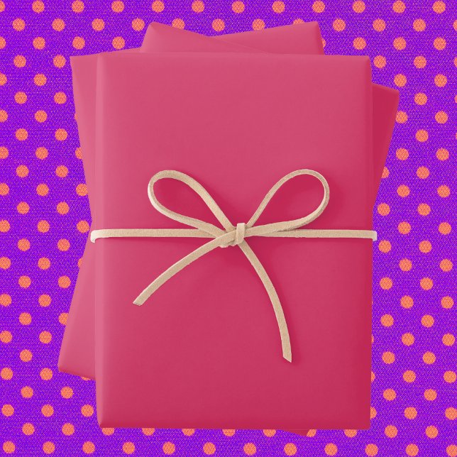Cerise Solid Colour Wrapping Paper Sheet (Creator Uploaded)