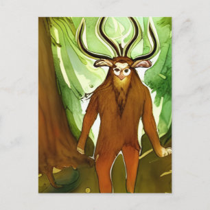 Cernunnos Watercolor Postcard
