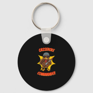 Cerole Commander Funny Cute Thanksgiving Turkey Di Key Ring