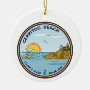 Cerritos Beach Baja California Sur Mexico Ceramic Tree Decoration