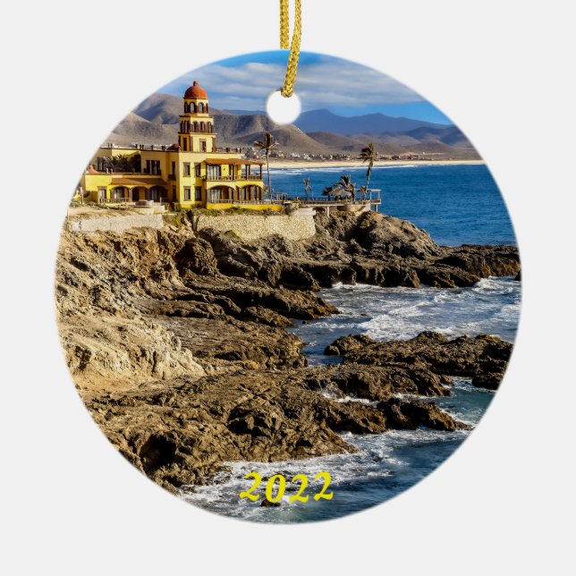 Cerritos Beach, Hacienda, Ceramic Tree Decoration (Front)