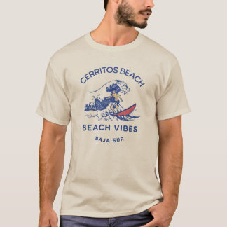 Cerritos Beach Mexico Beach vibes Surfer T-Shirt