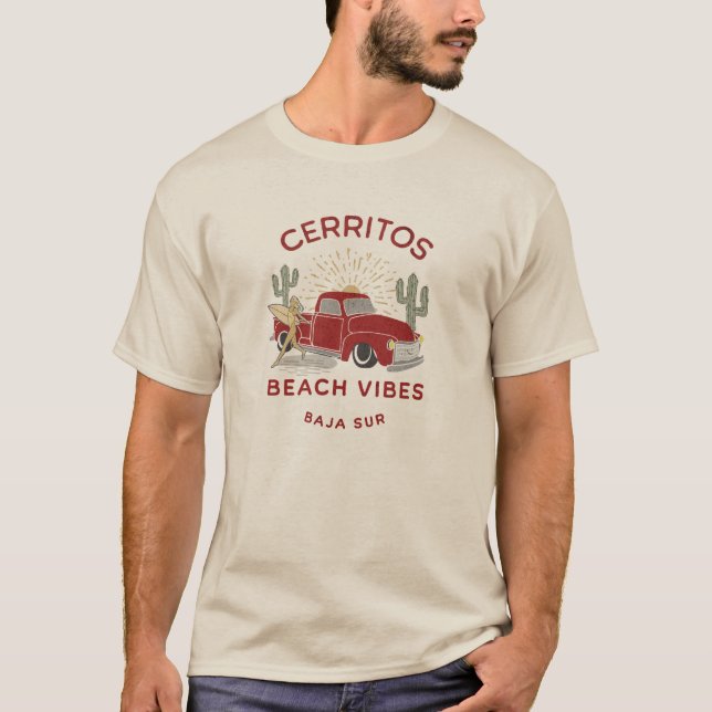 Cerritos Beach Vibes Mexico vintage T-Shirt (Front)