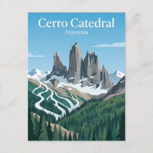 Cerro Catedral Argentina Postcard