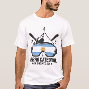 Cerro Catedral Argentina Ski Resort Retro Skiing  T-Shirt
