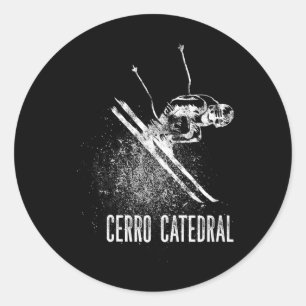 Cerro Catedral Mountain Argentina Downhill Skiing Classic Round Sticker