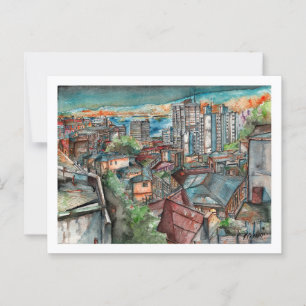 Cerro Concepción at night (Aquarela). Postcard