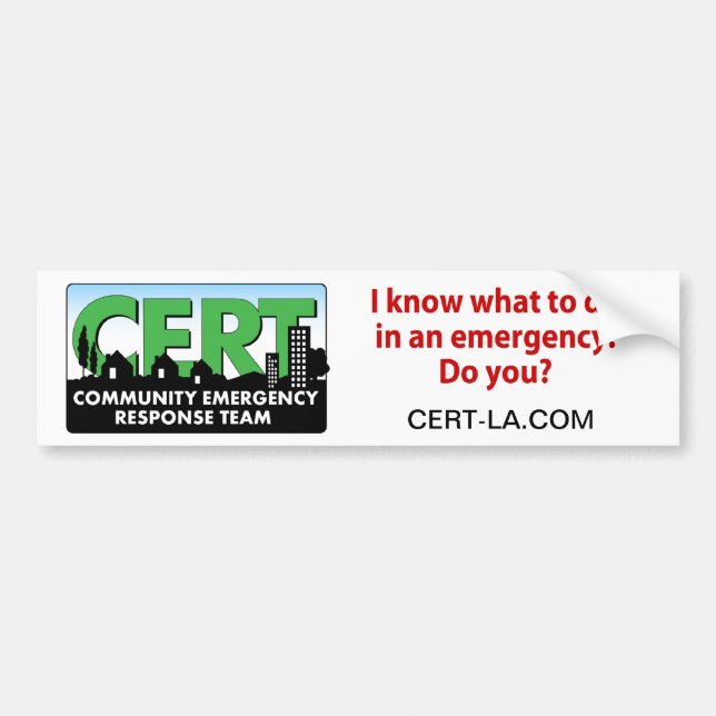 CERT Bumper Sticker-customise Sticker (Front)