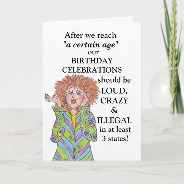 Certain Age Birthday Card (Front)