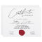Certificate Award Elegant Diploma Red Wax Seal