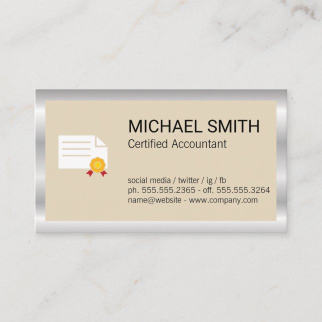 Certificate | Metal Border (Front)