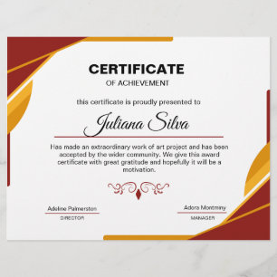 Certificate of Acheivement Template Flyer